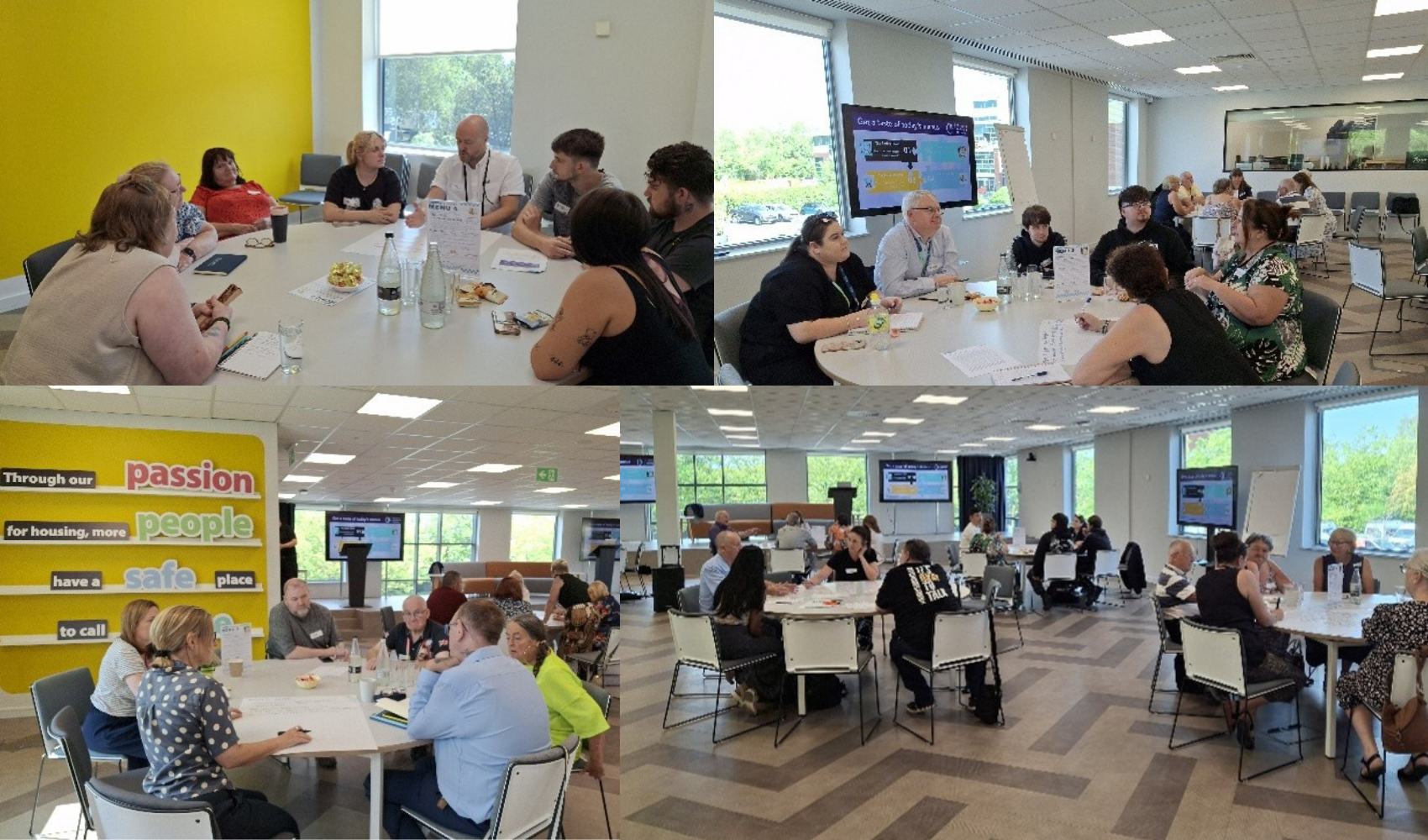 Residents brainstorm ideas with staff members of Your Housing Group’s repairs service.