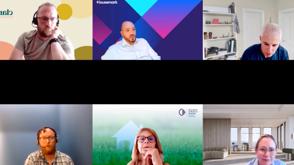Speakers and participants at the Housing Delivery in Ireland webinar, including CIH Ireland’s Caroline Moloney 