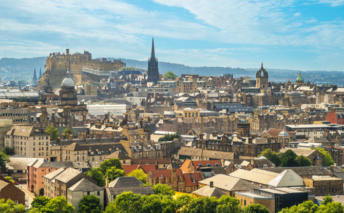 An aerial view of Scotland.