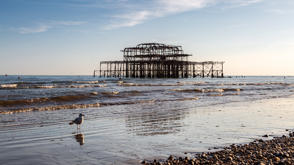 Brighton Pier Ruins Golden