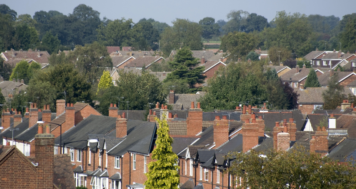 Terraced Housing Aerial Golden