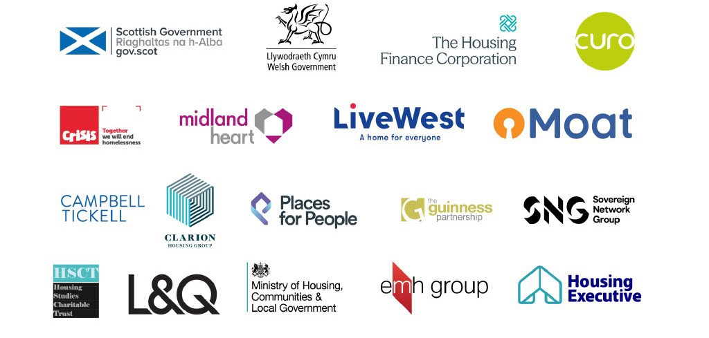 An image thanking all the sponsors of the UK Housing Review